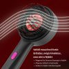 Perie electrică pentru masajul scalpului cu aplicator de ulei și terapie cu lumină roșie, gri