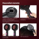 Elektrický masážní kartáč na vlasy s dávkovačem oleje a terapií červeným světlem, šedý