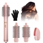 3 v 1 otočná horkovzdušná kulma a fénová kartáč s iontovou technologií, růžová