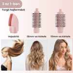 3 v 1 otočná horkovzdušná kulma a fénová kartáč s iontovou technologií, růžová