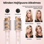 3 v 1 otočná horkovzdušná kulma a fénová kartáč s iontovou technologií, růžová