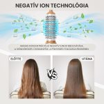 5v1 Multifunkční horkovzdušný kulma s automatickým natáčením, žehličkou na vlasy a fénem, bílá