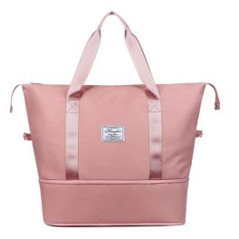   Nastaviteľná veľkosť, vodotesná cestovná taška do posilňovne - ružová
