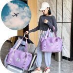 Nastaviteľná veľkosť, vodotesná cestovná taška do posilňovne - fialová