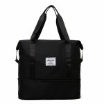 Nastaviteľná veľkosť, vodotesná cestovná taška do posilňovne - čierna