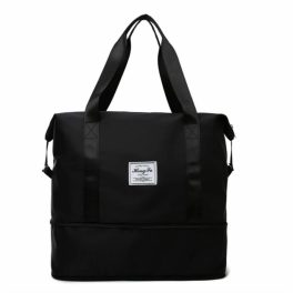   Nastaviteľná veľkosť, vodotesná cestovná taška do posilňovne - čierna