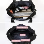 Nastaviteľná veľkosť, vodotesná cestovná taška do posilňovne - čierna