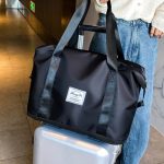 Nastaviteľná veľkosť, vodotesná cestovná taška do posilňovne - čierna