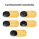 Masážní pistole s 5 vyměnitelnými masážními hlavicemi, 6 úrovní - růžová