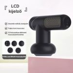 Masszázspisztoly 5 Cserélhető Masszázsfejjel, 12 Fokozattal - Fekete - Black Friday