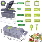 Feliator și tocător multifuncțional cu 14 piese