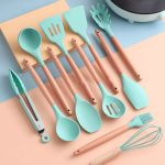 Set de servire de bucătărie din silicon, 11 piese - Verde