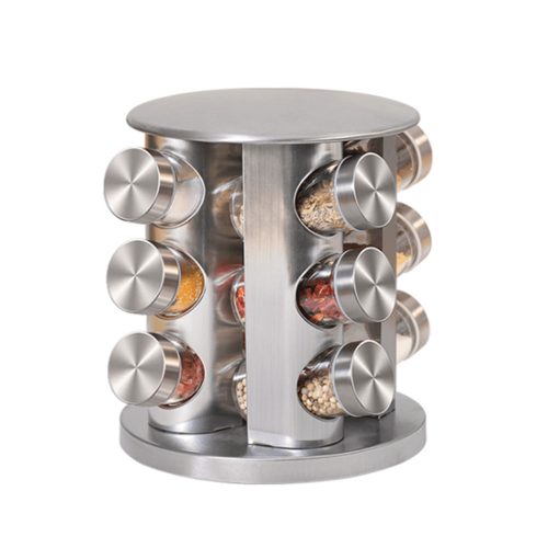 Suport rotativ pentru condimente, 12 buc - Metal