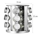 Suport rotativ pentru condimente, 12 buc - Metal