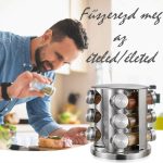 Suport rotativ pentru condimente, 12 buc - Metal