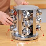 Suport rotativ pentru condimente, 12 buc - Metal