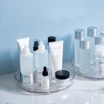 Organizator de bucătărie rotativ transparent, format din 2 piese - mărimea S