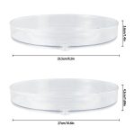 Organizator de bucătărie rotativ transparent, format din 2 piese - mărimea S