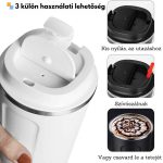Coffee utazó termosz bögre - 510 ml - fehér
