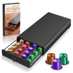 Sertar pentru suportul capsulelor de cafea Nespresso, cu mâner elegant - 40 de capsule