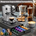 Sertar pentru suportul capsulelor de cafea Nespresso, cu mâner elegant - 40 de capsule