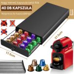 Sertar pentru suportul capsulelor de cafea Nespresso, cu mâner elegant - 40 de capsule