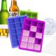 Set de 3 aparate de făcut cuburi de gheață din silicon și suport - 5x3 cuburi