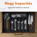 Suport și organizator glisant pentru tacâmuri - Negru