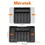 Suport și organizator glisant pentru tacâmuri - Negru