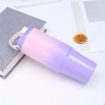 Pohár s gradientným vzorom, cestovný kelímok 820 ml - ružovo-fialový