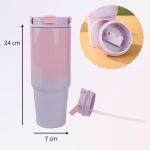 Pohár s gradientným vzorom, cestovný kelímok 820 ml - ružovo-fialový