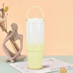 Sklenice s gradientním efektem, cestovní sklo 820ml - bílá/žlutá