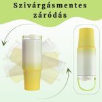 Sklenice s gradientním efektem, cestovní sklo 820ml - bílá/žlutá