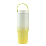 Sklenice s gradientním efektem, cestovní sklo 820ml - bílá/žlutá