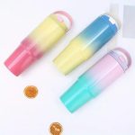 Sklenice s gradientním efektem, cestovní kelímek 820ml - žlutá/růžová