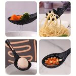 Set de 7 piese din silicon pentru servirea mesei - Negru, model cu stropi