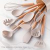 Set de servire din silicon, 11 piese - Crem