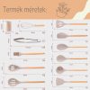 Set de servire din silicon, 11 piese - Crem
