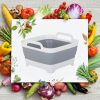 Bol pliabil din silicon cu scurgere și mâner - 8 litri