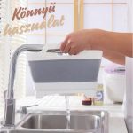 Bol pliabil din silicon cu scurgere și mâner - 8 litri