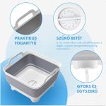 Bol pliabil din silicon cu scurgere și mâner - 8 litri