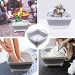 Bol pliabil din silicon cu scurgere și mâner - 8 litri