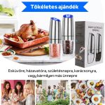 Set de 2 solnițe și solnițe electrice cu lumină LED - Argintiu