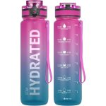 Színátmenetes, Feliratos Kulacs Szivárgásmentes Kupakkal - 1000 ml - Pink/Kék