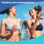 Sticlă de apă cu imprimeu gradient și capac etanș - 1000 ml - Negru/Turcoaz