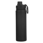 Fekete Termosz Kulacs Rozsdamentes Acél Anyagból, Szivárgásmentes Kupakkal, Hidegen és Melegen Tartó Funkcióval - 650 ml