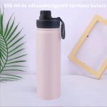 Růžová termoska z nerezové oceli s nepropustným uzávěrem, funkce udržování teploty i chladu - 650 ml