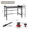 Suport extensibil cu un nivel pentru cuptor cu microunde, raft metalic reglabil cu cârlige, organizator de bucătărie, negru