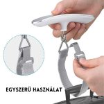 Prenosná digitálna váha na batožinu s LCD displejom do 50 kg - strieborná / biela