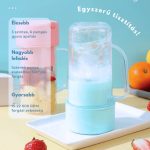 Multifunkcionális hordozható turmix és ivópohár, 340 ml - Kék - Black Friday